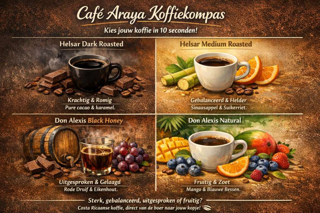 Koffiekeuze-hulp: Café Araya – Koffiekompas (kies in 10 seconden)