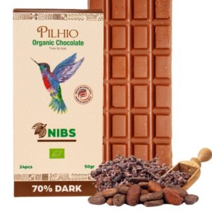 Organische Chocoladereep met cacaonibs